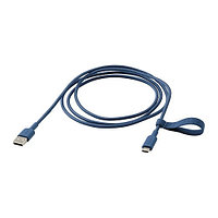 IKEA/ ЛИЛЛЬХУЛЬТ  кабель USB-A–USB-C, 1.5 м, синий