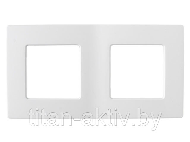 Рамка 2-местная белая, Мастер, BYLECTRICA (153х80х8,5 мм) - фото 1 - id-p201646905