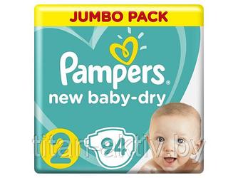 Подгузники детск. однораз. New Baby-Dry Mini (2-5 кг) 94 шт. Pampers