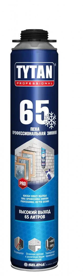 Профессиональная монтажная пена TYTAN Prof 65 UNI (зима, 750 мл)