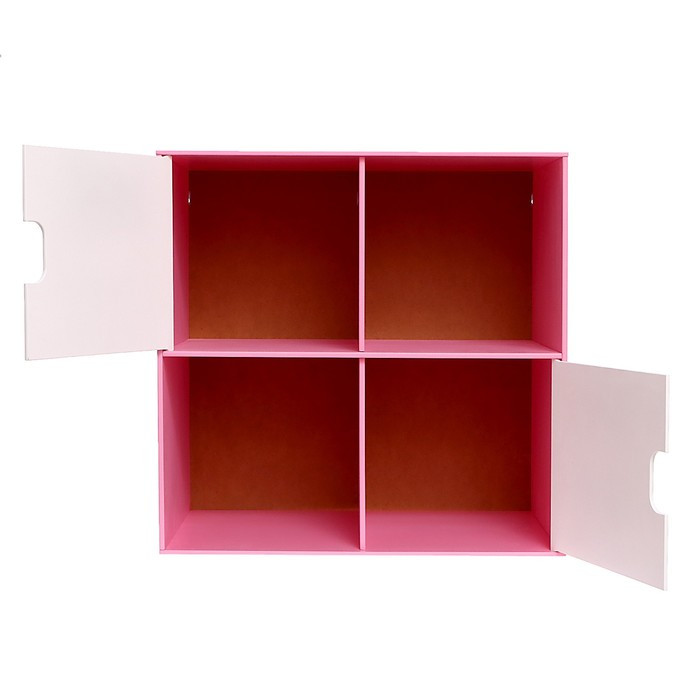 Стеллаж с дверцами «Пони», 60 × 60 см, цвет розовый - фото 6 - id-p199292391