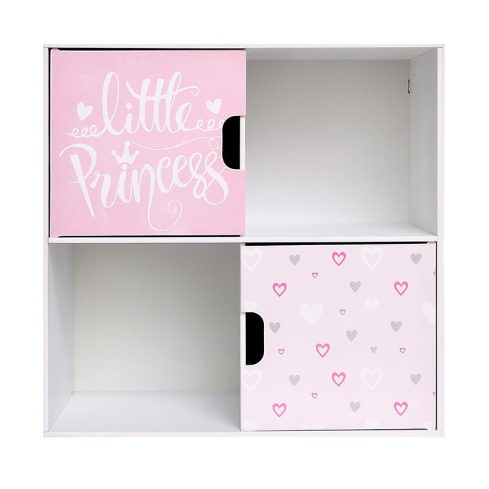 Стеллаж с дверцами Little Princess, 60 × 60 см, цвет белый - фото 5 - id-p174594571