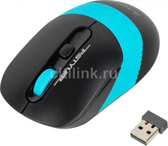 Комплект (клавиатура+мышь) A4TECH Fstyler FG1010, USB, беспроводной, черный и синий [fg1010 blue] - фото 3 - id-p200518104