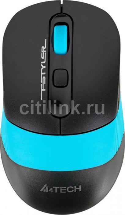 Комплект (клавиатура+мышь) A4TECH Fstyler FG1010, USB, беспроводной, черный и синий [fg1010 blue] - фото 10 - id-p200518104