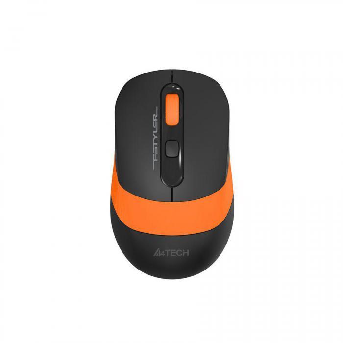 Комплект (клавиатура+мышь) A4TECH Fstyler FG1010, USB, беспроводной, черный и оранжевый [fg1010 orange] - фото 2 - id-p200518106