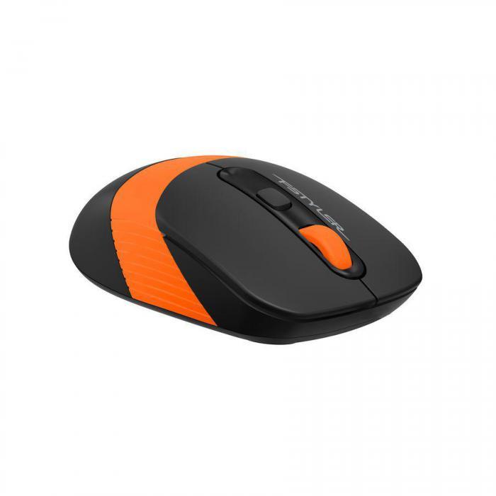 Комплект (клавиатура+мышь) A4TECH Fstyler FG1010, USB, беспроводной, черный и оранжевый [fg1010 orange] - фото 3 - id-p200518106