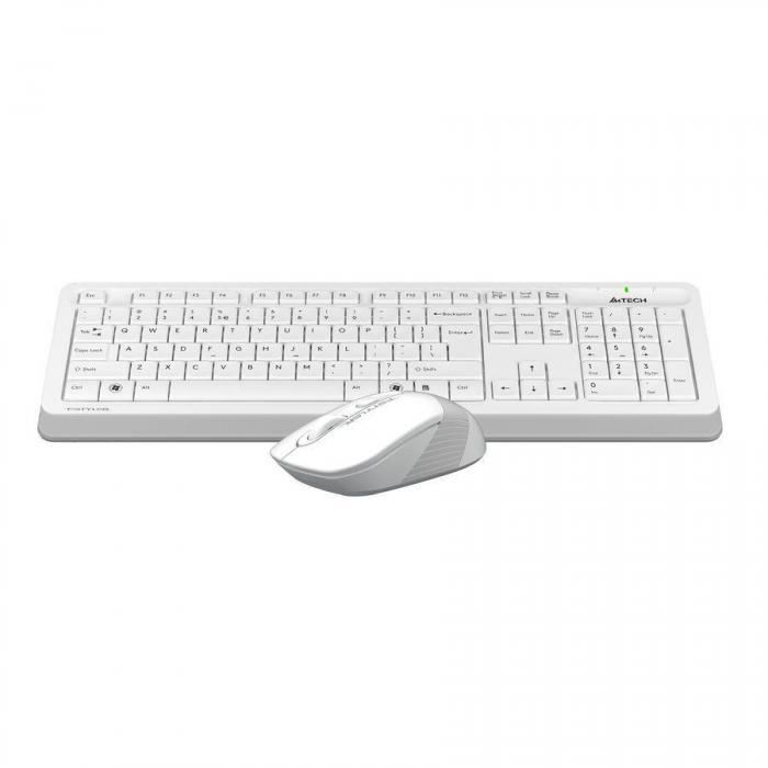 Комплект (клавиатура+мышь) A4TECH Fstyler FG1010, USB, беспроводной, белый [fg1010 white] - фото 6 - id-p200518107