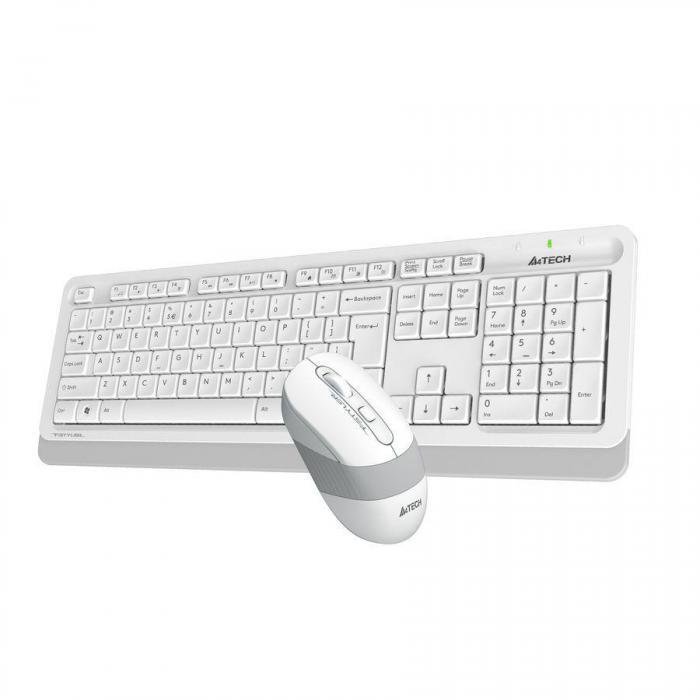 Комплект (клавиатура+мышь) A4TECH Fstyler FG1010, USB, беспроводной, белый [fg1010 white] - фото 7 - id-p200518107