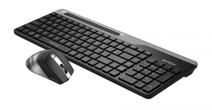 Комплект (клавиатура+мышь) A4TECH Fstyler FB2535C, USB, беспроводной, черный [fb2535c smoky grey] - фото 4 - id-p200518108