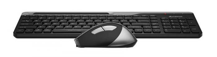 Комплект (клавиатура+мышь) A4TECH Fstyler FB2535C, USB, беспроводной, черный [fb2535c smoky grey] - фото 5 - id-p200518108