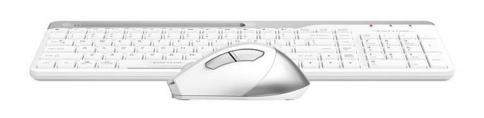Комплект (клавиатура+мышь) A4TECH Fstyler FB2535C, USB, беспроводной, белый [fb2535c icy white] - фото 5 - id-p200518109