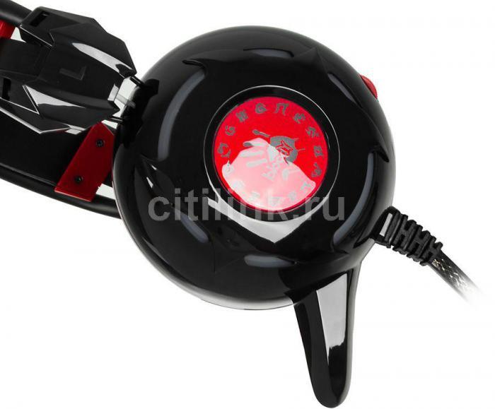 Гарнитура игровая A4TECH Bloody G300, для компьютера, мониторные, проводные, черный / красный [g300 black+red] - фото 3 - id-p200519725