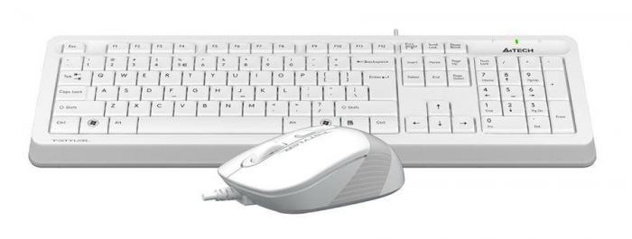 Комплект (клавиатура+мышь) A4TECH Fstyler F1010, USB, проводной, белый [f1010 white] - фото 5 - id-p200518110