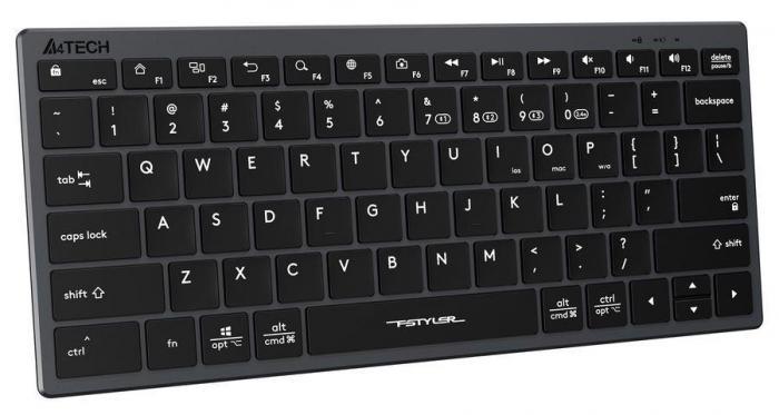 Клавиатура A4TECH Fstyler FBX51C, USB, Bluetooth/Радиоканал, серый [fbx51c grey] - фото 3 - id-p201281327