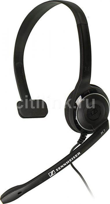 Гарнитура Sennheiser PC 7, для контактных центров, накладные, проводные, моно, черный [504196] - фото 4 - id-p200519871