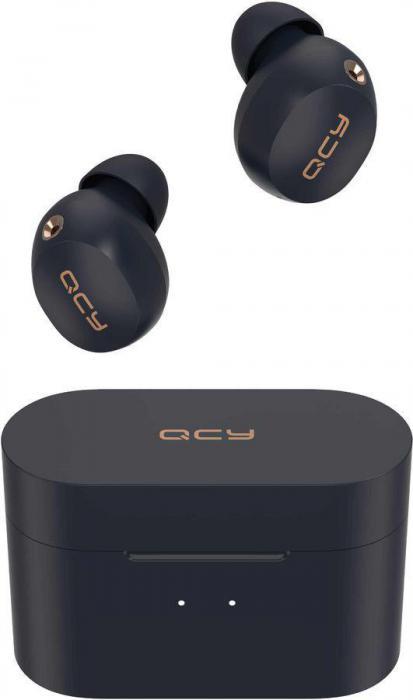 Наушники QCY HT01, Bluetooth, внутриканальные, синий - фото 6 - id-p200519901