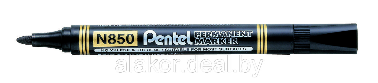Маркер перманентный Pentel N850, черный, 2мм - фото 1 - id-p201653071