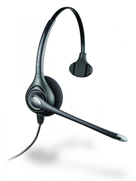 Гарнитура Plantronics PL-HW251N, для контактных центров, накладные, проводные QD, черный