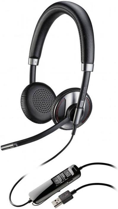 Гарнитура Plantronics C725-M, для компьютера, накладные, черный / серый [202581-01]