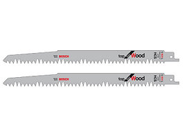 Пилка сабельная по дереву S 1531 L (2 шт.) BOSCH (пропил прямой, грубый, быстрый рез)