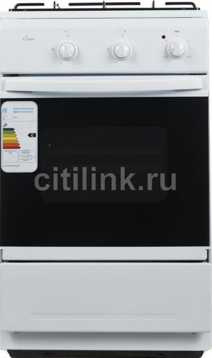 Газовая плита Flama CK 2202 W, электрическая духовка, чугун, белый