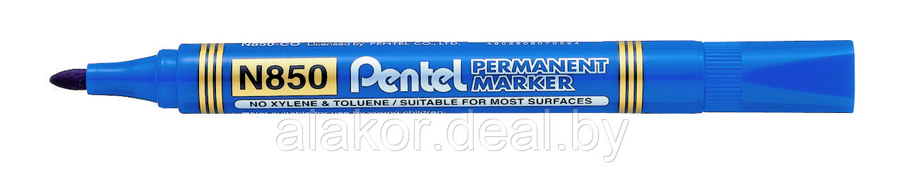 Маркер перманентный Pentel N850, синий, 2мм - фото 1 - id-p201658123