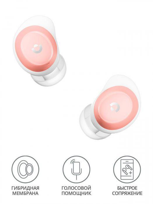 Наушники A4TECH 2Drumtek B27 TWS, Bluetooth, внутриканальные, розовый/белый [b27 baby pink] - фото 4 - id-p200520116