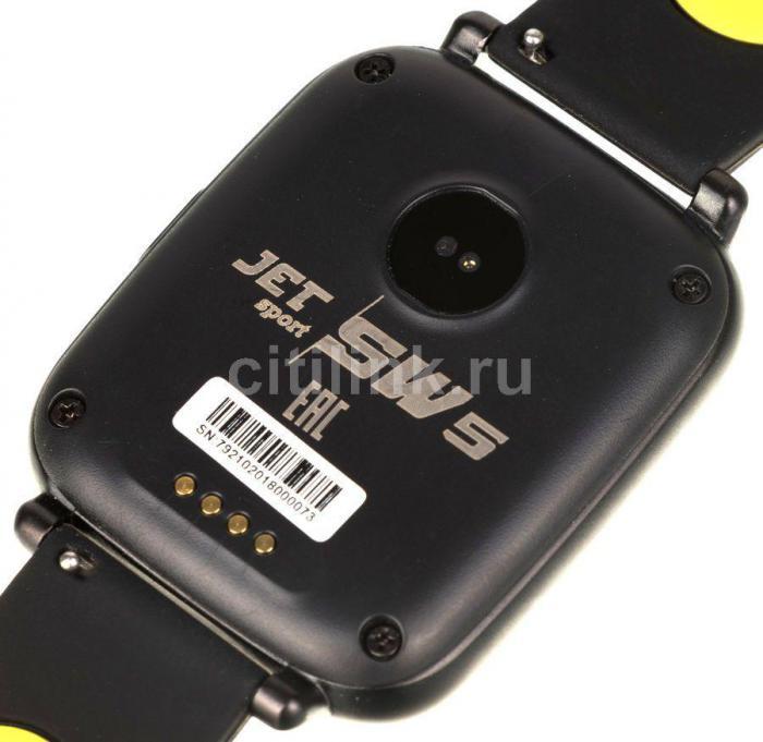Смарт-часы JET Sport SW-5, 52мм, 1.44", черный / желтый [sw-5 yellow] - фото 10 - id-p200512511