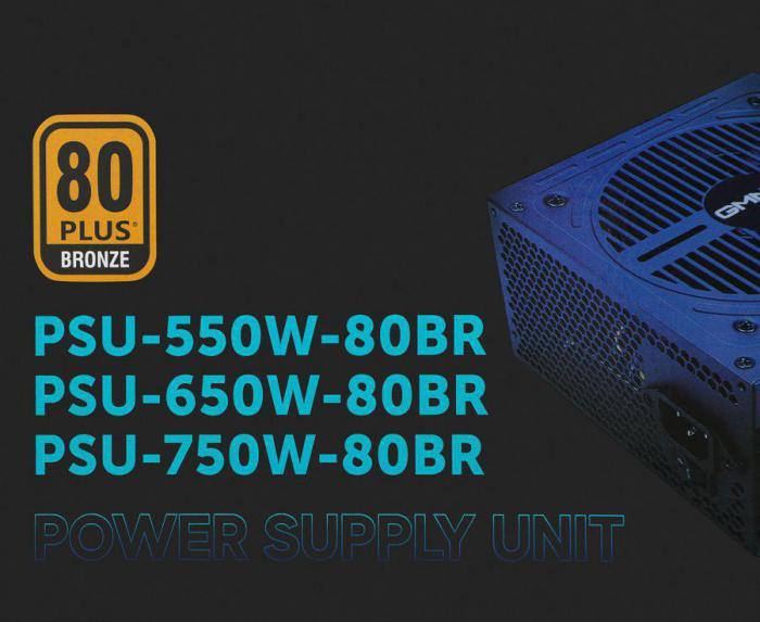 Блок питания GMNG PSU-750W-80BR, 750Вт, 120мм, черный, retail - фото 3 - id-p200521940