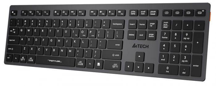 Клавиатура A4TECH Fstyler FBX50C, USB, Bluetooth/Радиоканал, серый [fbx50c grey] - фото 2 - id-p200518450