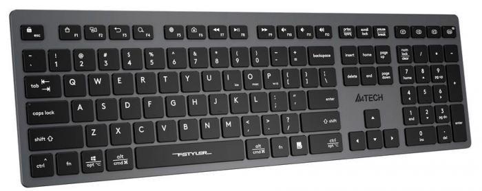Клавиатура A4TECH Fstyler FBX50C, USB, Bluetooth/Радиоканал, серый [fbx50c grey] - фото 3 - id-p200518450
