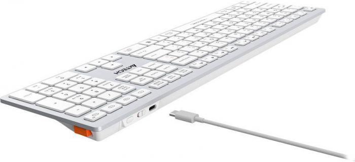 Клавиатура A4TECH Fstyler FBX50C, USB, Bluetooth/Радиоканал, белый [fbx50c white] - фото 10 - id-p200518451