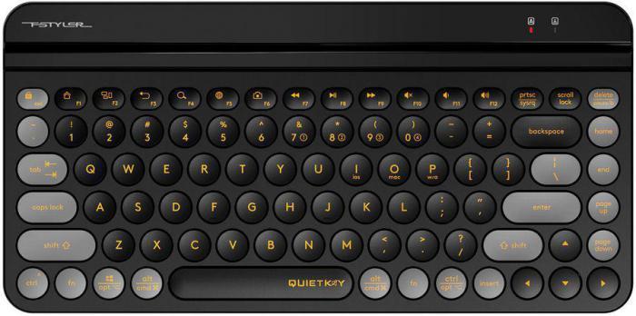 Клавиатура A4TECH Fstyler FBK30, USB, Bluetooth/Радиоканал, черный серый [fbk30 blackcurrant] - фото 1 - id-p200518452