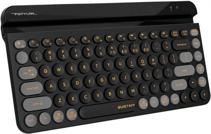 Клавиатура A4TECH Fstyler FBK30, USB, Bluetooth/Радиоканал, черный серый [fbk30 blackcurrant] - фото 4 - id-p200518452