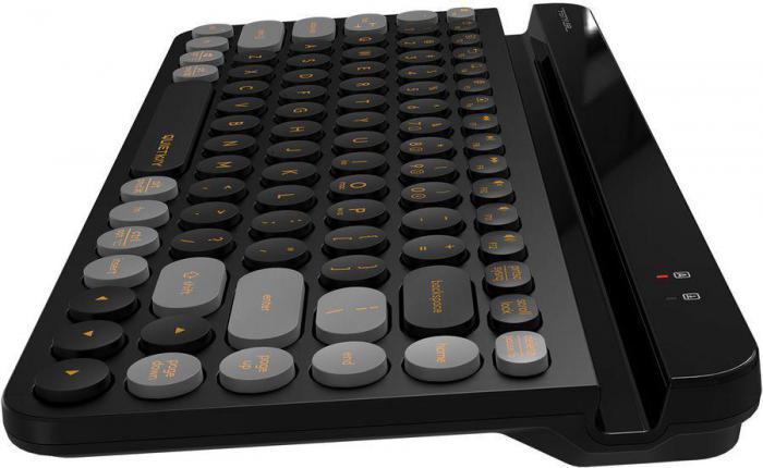 Клавиатура A4TECH Fstyler FBK30, USB, Bluetooth/Радиоканал, черный серый [fbk30 blackcurrant] - фото 10 - id-p200518452