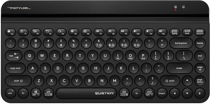 Клавиатура A4TECH Fstyler FBK30, USB, Bluetooth/Радиоканал, черный [fbk30 black] - фото 1 - id-p200518453