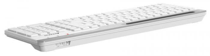Клавиатура A4TECH Fstyler FBK25, USB, Bluetooth/Радиоканал, белый серый [fbk25 white] - фото 2 - id-p200518457