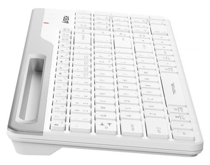 Клавиатура A4TECH Fstyler FBK25, USB, Bluetooth/Радиоканал, белый серый [fbk25 white] - фото 6 - id-p200518457