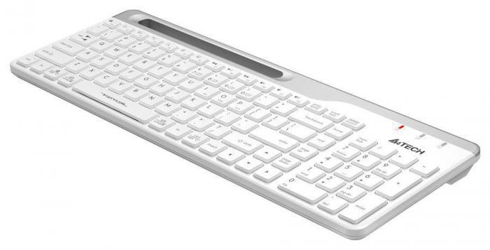 Клавиатура A4TECH Fstyler FBK25, USB, Bluetooth/Радиоканал, белый серый [fbk25 white] - фото 7 - id-p200518457