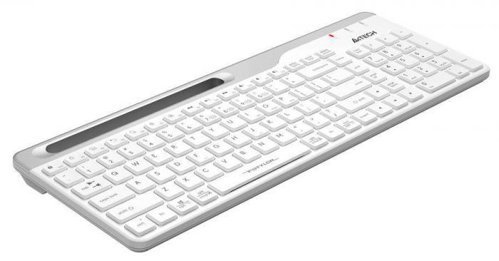 Клавиатура A4TECH Fstyler FBK25, USB, Bluetooth/Радиоканал, белый серый [fbk25 white] - фото 8 - id-p200518457