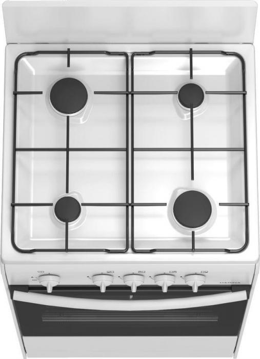 Газовая плита Darina S GM 441 001 W, газовая духовка, сталь, белый и черный - фото 2 - id-p200520327