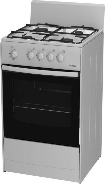 Газовая плита Darina S GM 441 001 W, газовая духовка, сталь, белый и черный - фото 4 - id-p200520327