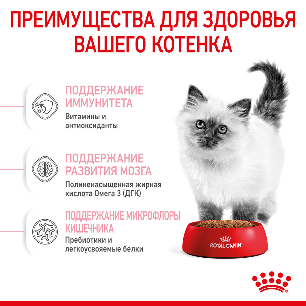 "Royal Canin" Kitten сухой корм для котят до 12 месяцев 300г - фото 5 - id-p201673976