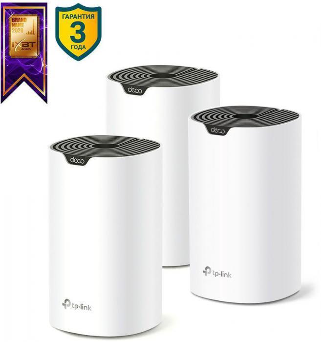 Бесшовный Mesh роутер TP-LINK Deco S7(3-pack), AC1900, белый, 3 шт. в комплекте - фото 4 - id-p200522134