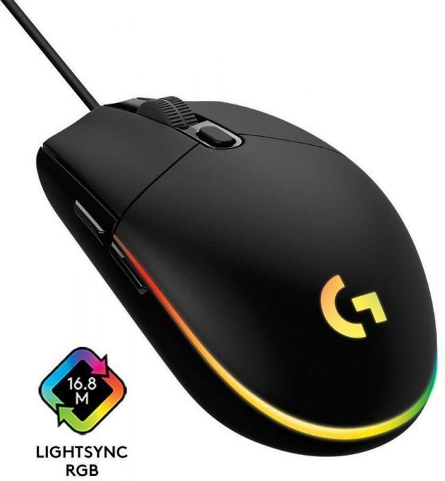 Мышь Logitech G102 LightSync, игровая, оптическая, проводная, USB, черный [910-005808] - фото 4 - id-p200515581