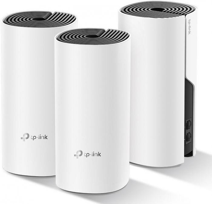 Бесшовный Mesh роутер TP-LINK Deco M4, AC1200, белый, 3 шт. в комплекте [deco m4(3-pack)] - фото 1 - id-p200522143