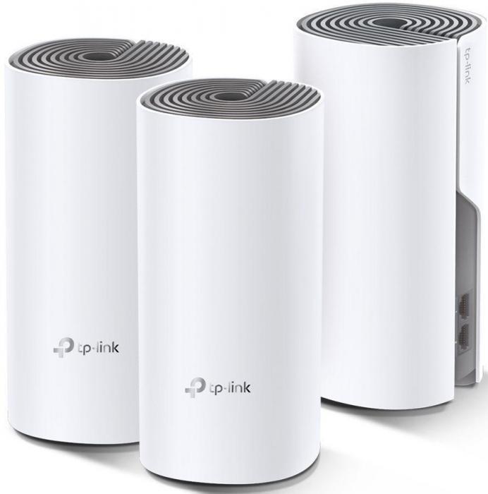 Бесшовный Mesh роутер TP-LINK Deco E4, AC1200, 3 шт. в комплекте [deco e4(3-pack)] - фото 1 - id-p200522147