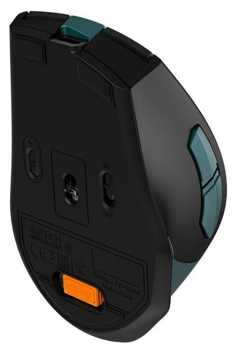 Мышь A4TECH Fstyler FB35C, оптическая, беспроводная, USB, зеленый и черный [fb35c midnight green] - фото 8 - id-p200515597