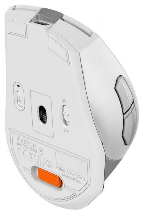 Мышь A4TECH Fstyler FB35C, оптическая, беспроводная, USB, белый [fb35c icy white] - фото 7 - id-p200515598