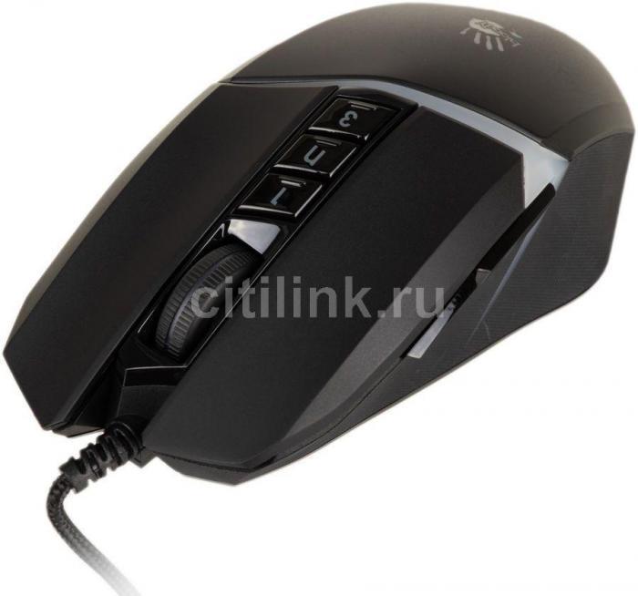 Мышь A4TECH Bloody W60 Max, игровая, оптическая, проводная, USB, черный [w60 max stone black] - фото 2 - id-p200515605